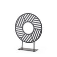 Micra 9.1L x 2.6W x 10.9H Matte Black Metal Decorative Object on a Stand by Mercana at Eve Furniture