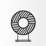 Micra Matte Black Metal Decorative Object on a Stand by Mercana at Eve Furniture