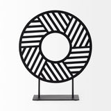 Micra Matte Black Metal Decorative Object on a Stand by Mercana at Eve Furniture