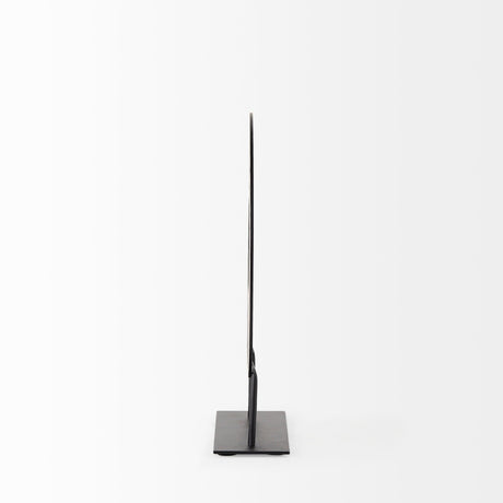 Micra Matte Black Metal Decorative Object on a Stand by Mercana at Eve Furniture