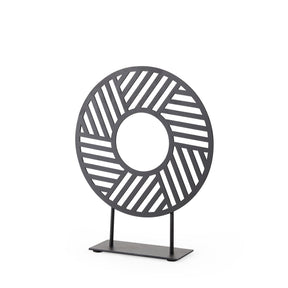 Micra Matte Black Metal Decorative Object on a Stand by Mercana at Eve Furniture