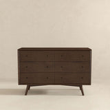 Mid Century Modern Walnut Dresser 6 Drawer by Ashcroft Imports at Eve Furniture