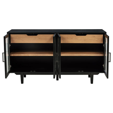 Middleton Black 4-Door Sideboard with Dual Drawers by Coaster at Eve Furniture