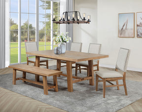 Middleton Brown and Beige 6-Piece Extension Leaf Dining Room Set by Coaster at Eve Furniture