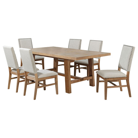 Middleton Brown and Beige 7-Piece Extension Leaf Dining Room Set by Coaster at Eve Furniture