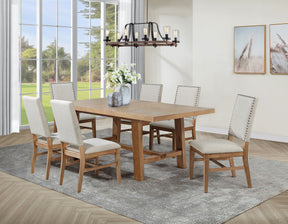 Middleton Brown and Beige 7-Piece Extension Leaf Dining Room Set by Coaster at Eve Furniture
