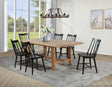 Middleton Brown and Black 7-Piece Extension Leaf Dining Room Set by Coaster at Eve Furniture