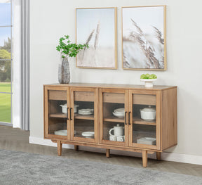 Middleton Natural 4-Door Sideboard with Dual Drawers by Coaster at Eve Furniture