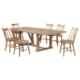 Middleton Natural Brown 7-Piece Extension Leaf Dining Room Set by Coaster at Eve Furniture