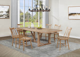 Middleton Natural Brown 7-Piece Extension Leaf Dining Room Set by Coaster at Eve Furniture