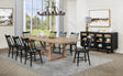 Middleton Natural Brown and Black 10-Piece Extension Leaf Dining Room Set by Coaster at Eve Furniture