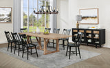 Middleton Natural Brown and Black 10-Piece Extension Leaf Dining Room Set by Coaster at Eve Furniture
