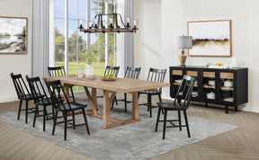 Middleton Natural Brown and Black 10-Piece Extension Leaf Dining Room Set by Coaster at Eve Furniture