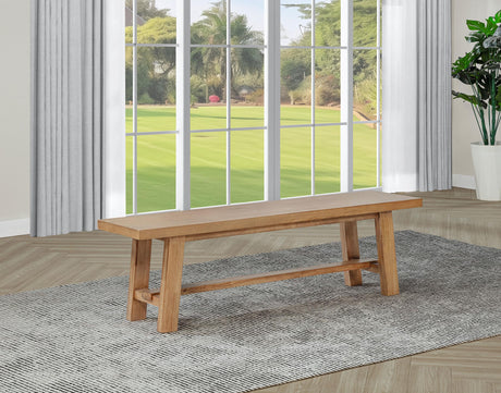 Middleton Natural Brown Wood Backless Dining Bench by Coaster at Eve Furniture