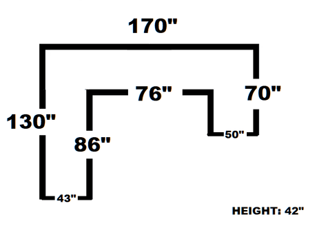 Midnight 4-Piece Black Oversized Right Arm Facing (RAF) Sectional by Happy Homes at Eve Furniture