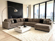 Midnight 4-Piece Cocoa Oversized Right Arm Facing (RAF) Sectional by Happy Homes at Eve Furniture