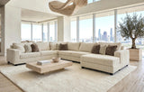 Midnight 4-Piece Cream Oversized Right Arm Facing (RAF) Sectional by Happy Homes at Eve Furniture