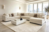 Midnight 4-Piece Cream Oversized Right Arm Facing (RAF) Sectional by Happy Homes at Eve Furniture