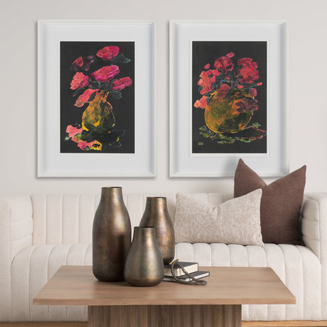 Midnight Flower I by Mercana Studio a Framed Art Print Matted under Glass by Mercana at Eve Furniture