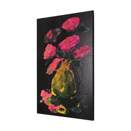 Midnight Flower I by Mercana Studio a Hand Embellished Textured Canvas by Mercana at Eve Furniture