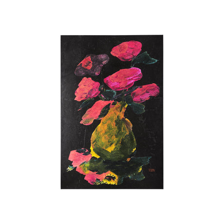 Midnight Flower I by Mercana Studio a Hand Embellished Textured Canvas by Mercana at Eve Furniture