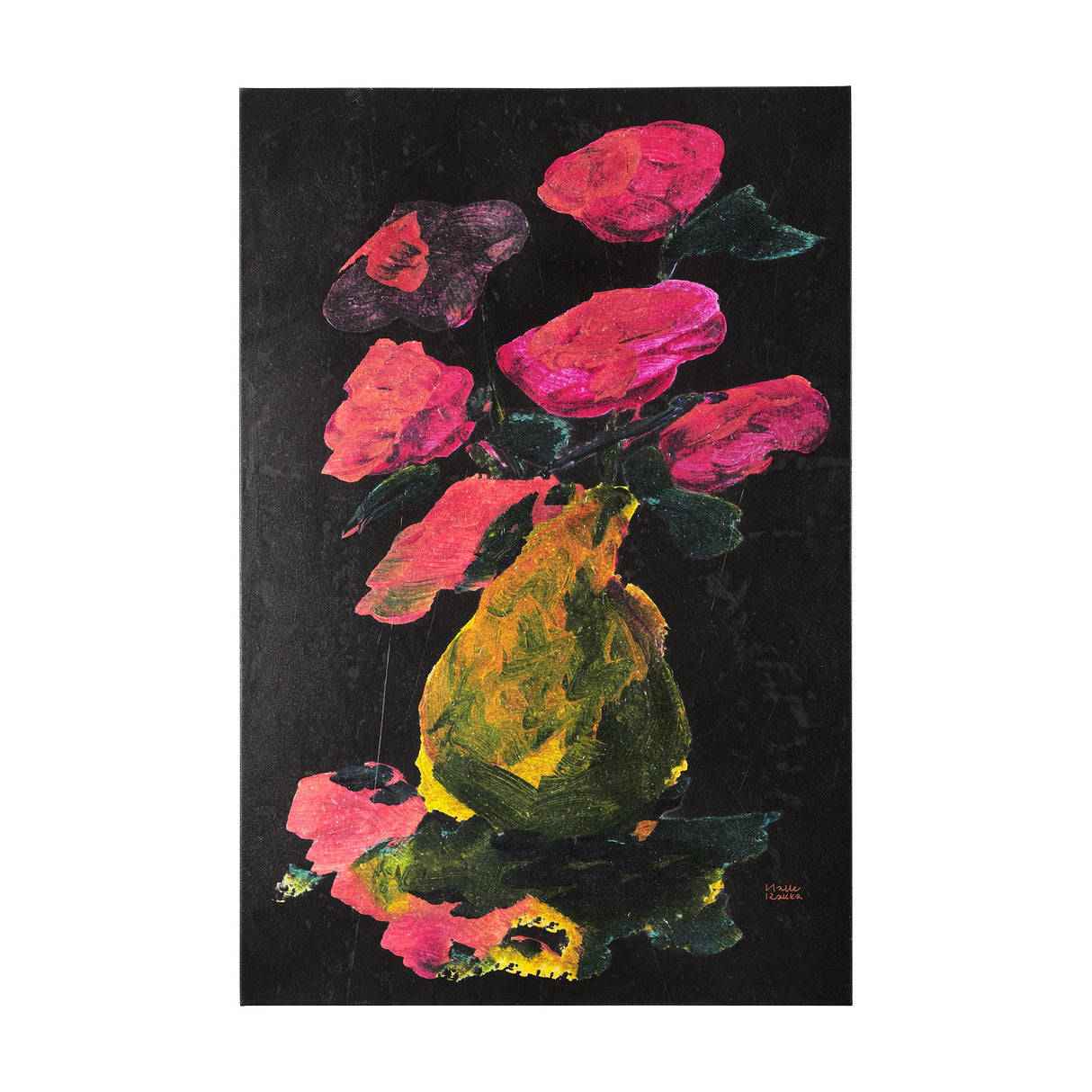 Midnight Flower I by Mercana Studio a Hand Embellished Textured Canvas by Mercana at Eve Furniture