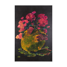 Midnight Flower II by Mercana Studio a Hand Embellished Textured Canvas by Mercana at Eve Furniture