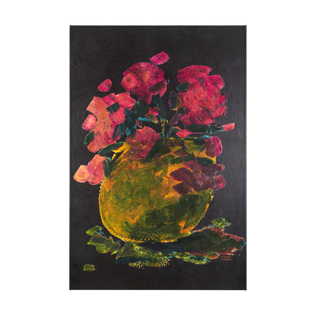 Midnight Flower II by Mercana Studio a Hand Embellished Textured Canvas by Mercana at Eve Furniture