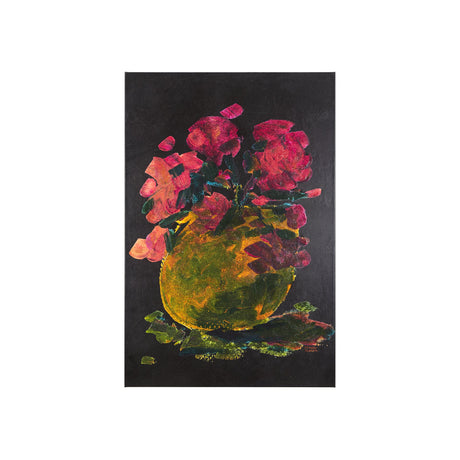 Midnight Flower II by Mercana Studio a Hand Embellished Textured Canvas by Mercana at Eve Furniture