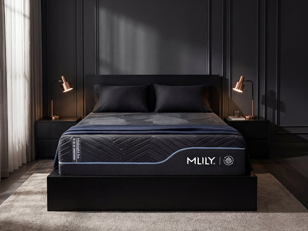 Midnight ICE Dark Gray 3.0 Plusher King Hybrid Mattress by Mlily at Eve Furniture