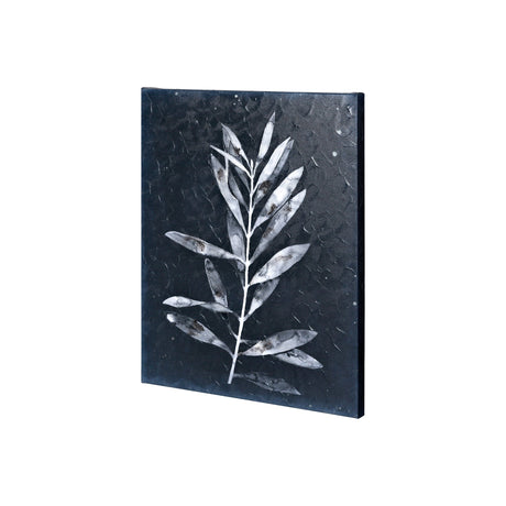 Midnight Leaves I by Megan Meagher a Hand Embellished Textured Canvas by Mercana at Eve Furniture