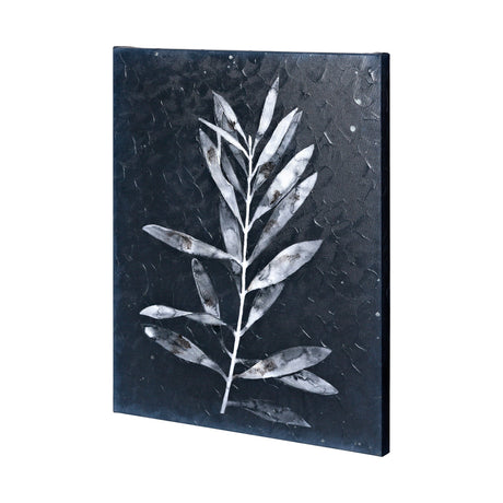 Midnight Leaves I by Megan Meagher a Hand Embellished Textured Canvas by Mercana at Eve Furniture