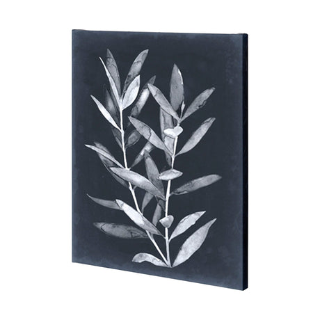 Midnight Leaves II by Megan Meagher a Hand Embellished Textured Canvas by Mercana at Eve Furniture