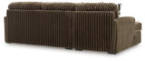 Midnight-Madness Chocolate 2-Piece Sectional Sofa with LAF Chaise by Ashley at Eve Furniture