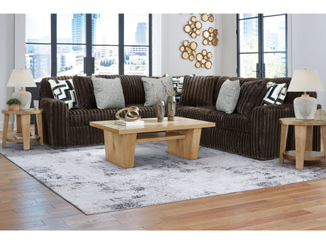 Midnight-Madness Chocolate 3-Piece Sectional by Ashley at Eve Furniture