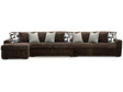 Midnight-Madness Chocolate 3-Piece Sectional with LAF Chaise by Ashley at Eve Furniture