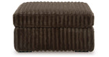 Midnight-Madness Chocolate 3-Piece Sectional with Ottoman by Ashley at Eve Furniture