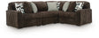 Midnight-Madness Chocolate 4-Piece Sectional by Ashley at Eve Furniture