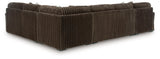 Midnight-Madness Chocolate 4-Piece Sectional with LAF Chaise by Ashley at Eve Furniture