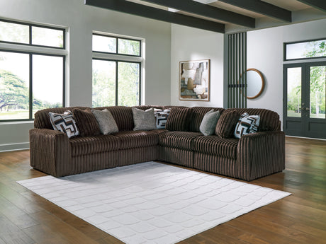 Midnight-Madness Chocolate 5-Piece Sectional by Ashley at Eve Furniture