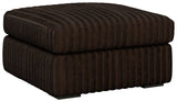 Midnight-Madness Chocolate Oversized Accent Ottoman by Ashley at Eve Furniture