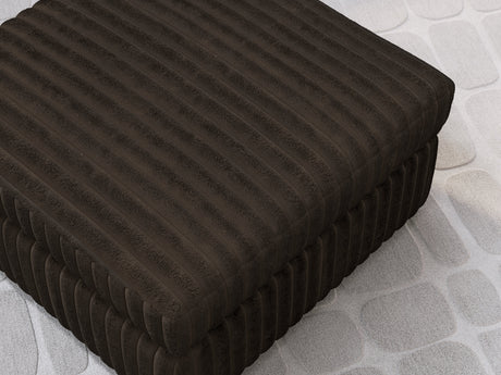 Midnight-Madness Chocolate Oversized Accent Ottoman by Ashley at Eve Furniture