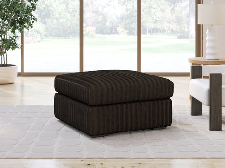 Midnight-Madness Chocolate Oversized Accent Ottoman by Ashley at Eve Furniture