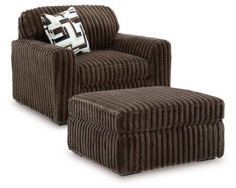 Midnight-Madness Chocolate Living Room Set by Ashley at Eve Furniture