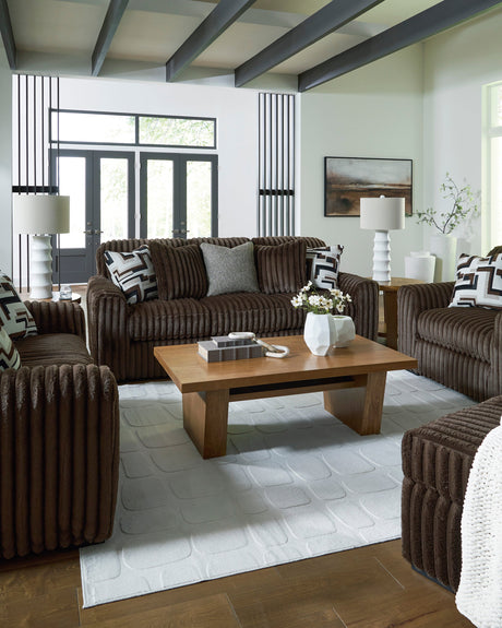Midnight-Madness Chocolate Living Room Set by Ashley at Eve Furniture