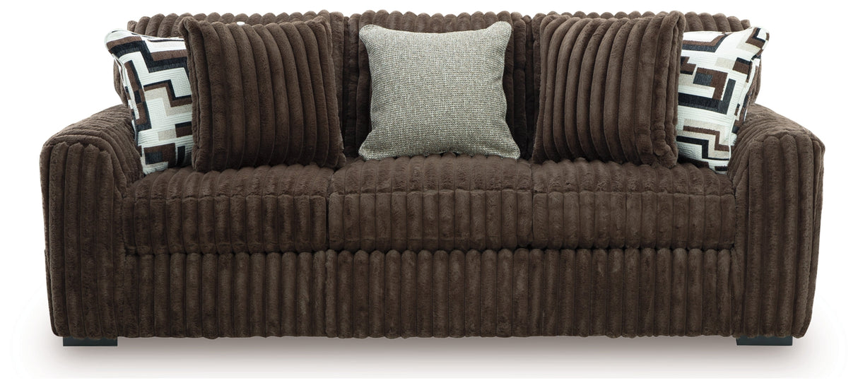 Midnight-Madness Chocolate Living Room Set by Ashley at Eve Furniture