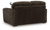 Midnight-Madness Chocolate Loveseat by Ashley at Eve Furniture