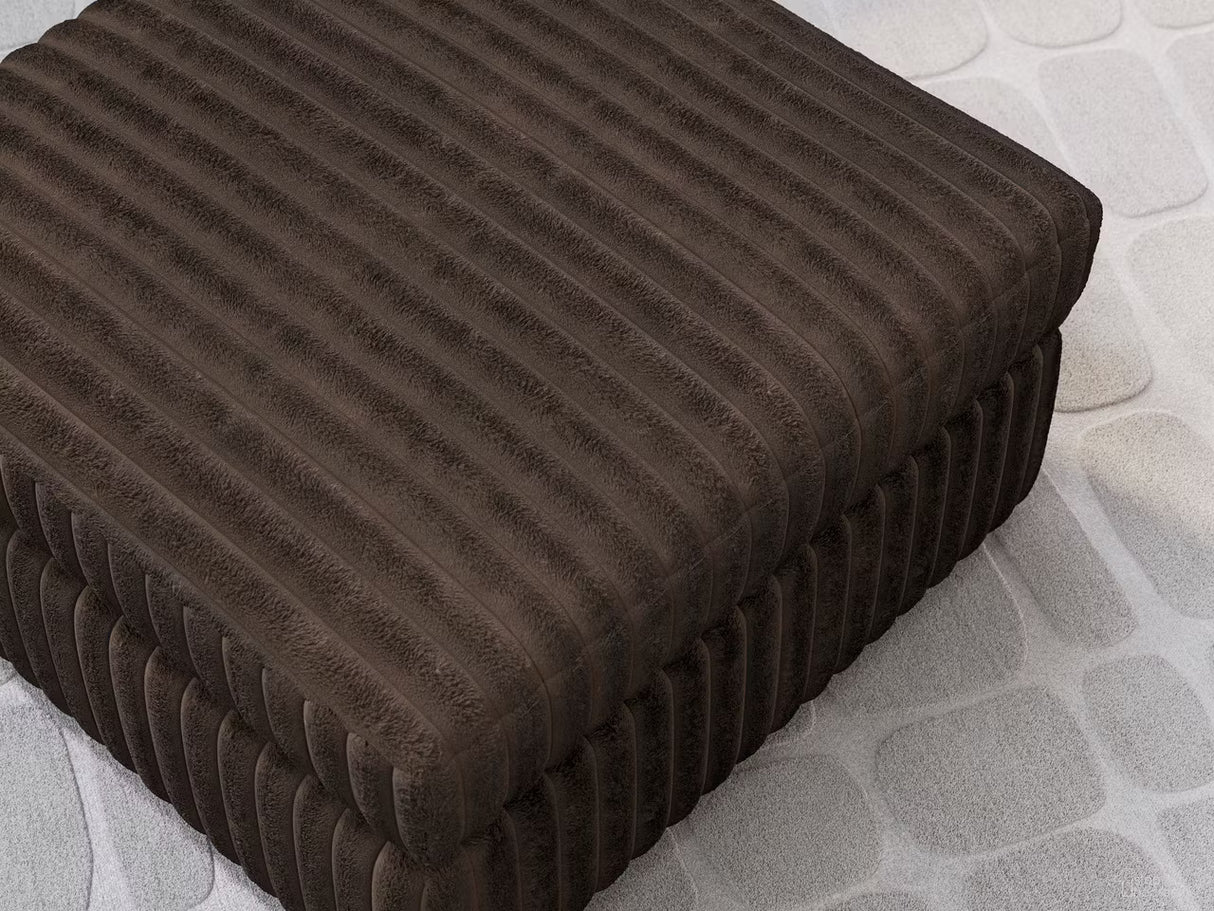 Midnight-Madness Chocolate Oversized Chair with Ottoman by Ashley at Eve Furniture