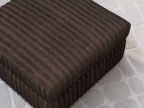 Midnight-Madness Chocolate Oversized Chair with Ottoman by Ashley at Eve Furniture