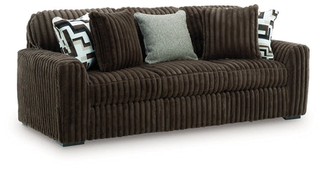 Midnight Madness Chocolate Sofa by Ashley at Eve Furniture
